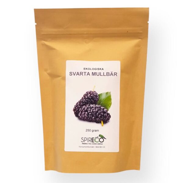 Mullbär Svarta Ekologisk 250g - Spireco