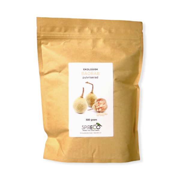 Baobab Pulver Ekologisk 500g - Spireco