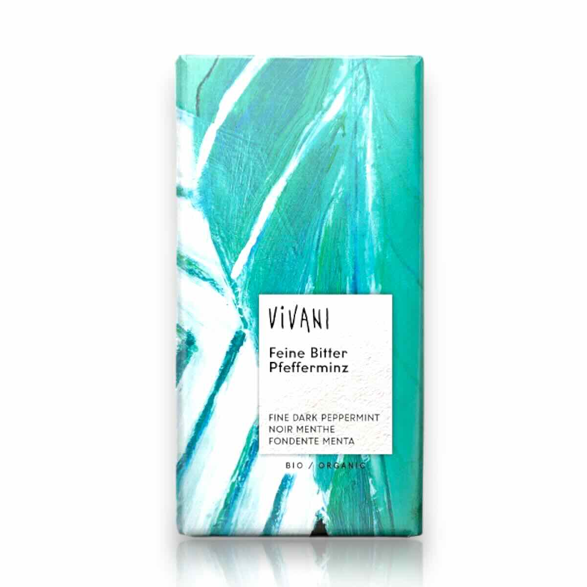 Choklad mörk mintfyllning 100 g - Vivani